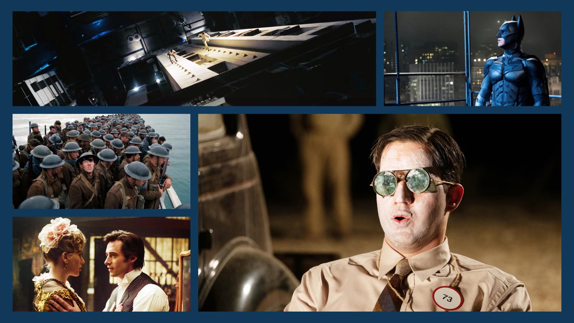 Films by Christopher Nolan, Ranking: "The Prestige", "Dunkirk", "Tenet", "The Dark Knight Rises" and "Oppenheimer"