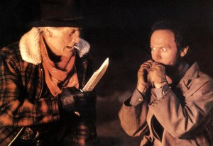 CITY SLICKERS, from left: Jack Palance, Billy Crystal, 1991. ©Columbia Pictures/courtesy Everett Collection