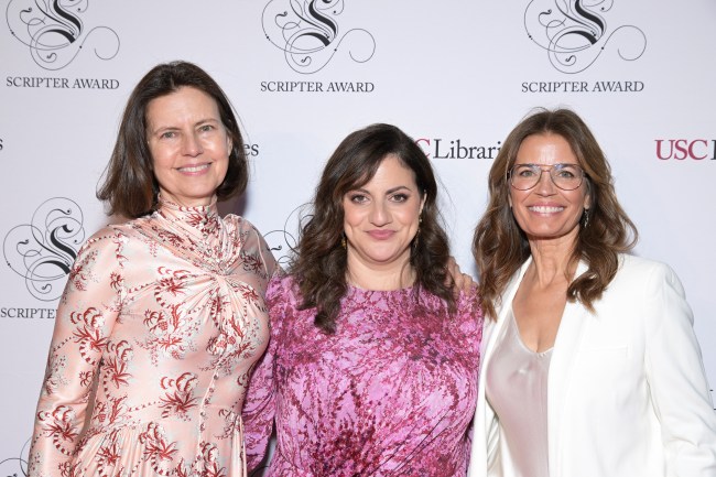 LOS ANGELES, CALIFORNIA - MARCH 04: Author Taffy Brodesser-Akner (C) and guests attend the 35th annual USC Scripter Awards at Edward L. Doheny Jr. Memorial Library on March 04, 2023 in Los Angeles, California. (Photo by Michael Tullberg/Getty Images)