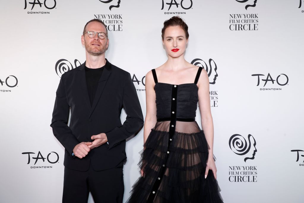 NEW YORK, NEW YORK - MARCH 16: Joachim Trier and Renate Reinsve attend the 2022 New York Film Critics Circle Awards at TAO Downtown on March 16, 2022 in New York City. (Photo by John Lamparski/WireImage)